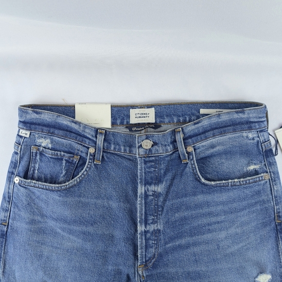 Citizens of Humanity Sabine High Rise Straight Distressed Arthouse Blue 30 NWT - Picture 5 of 16